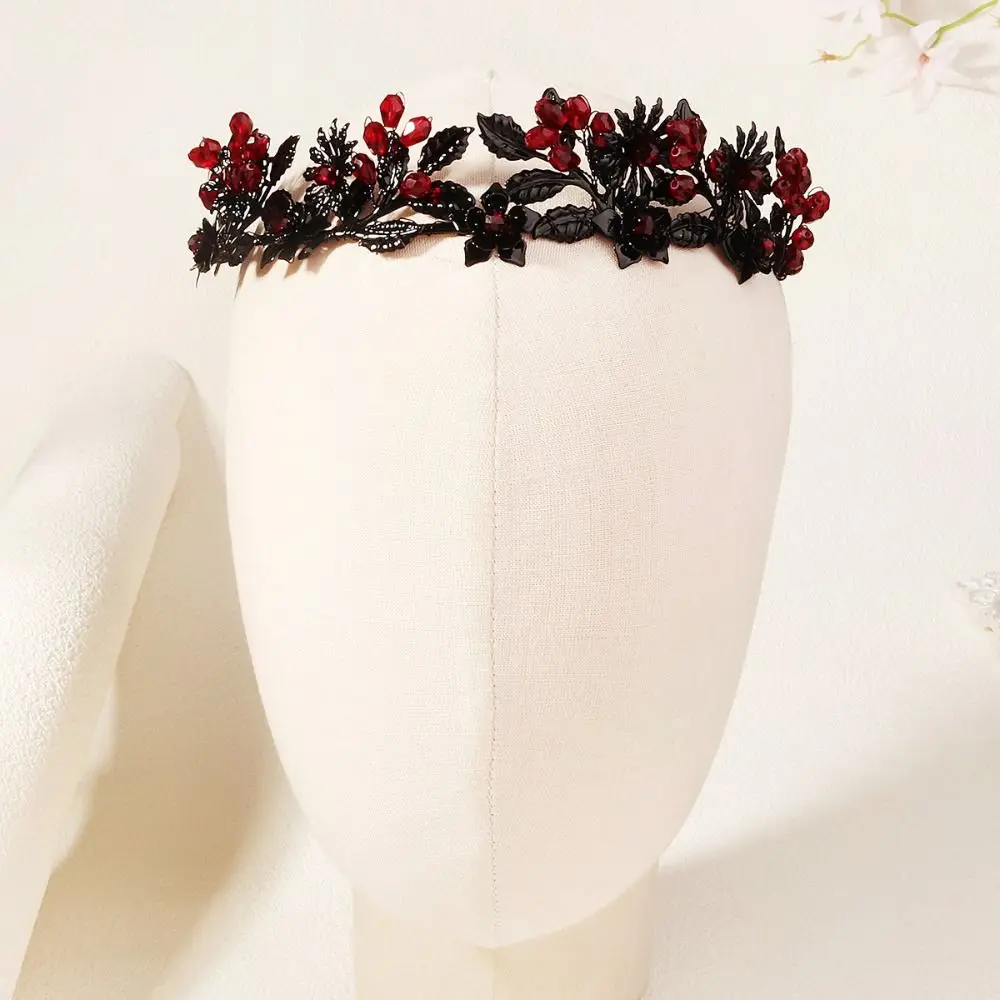 

Fashion Headwear Black Diablo Handmade Crown Hair Accessories Styling Tools Halloween Headdress Hairband Gift
