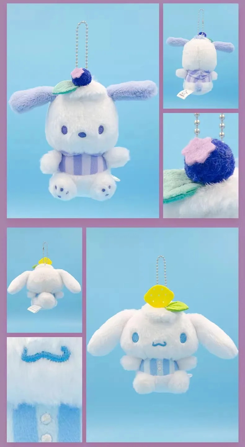 Sanrio Hangyodon Kuromi Melody Pochacco Cinnamoroll Gefüllte Plüschtiere Anhänger Niedlicher KT Schlüsselanhänger Anime Schlüsselanhänger Weihnachtsgeschenk – Detail 8