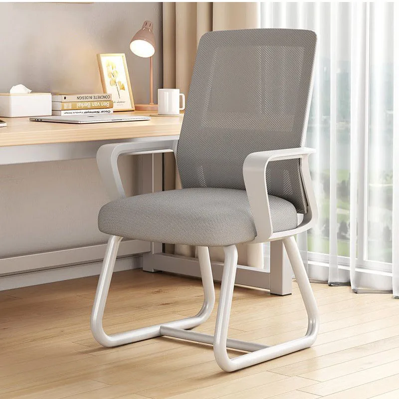 Computer Chair Breathable Mesh Back Chair Ergonomic Lumbar Support Latex Cushion Bow Leg Home Office Chair Mesh Desk Chair