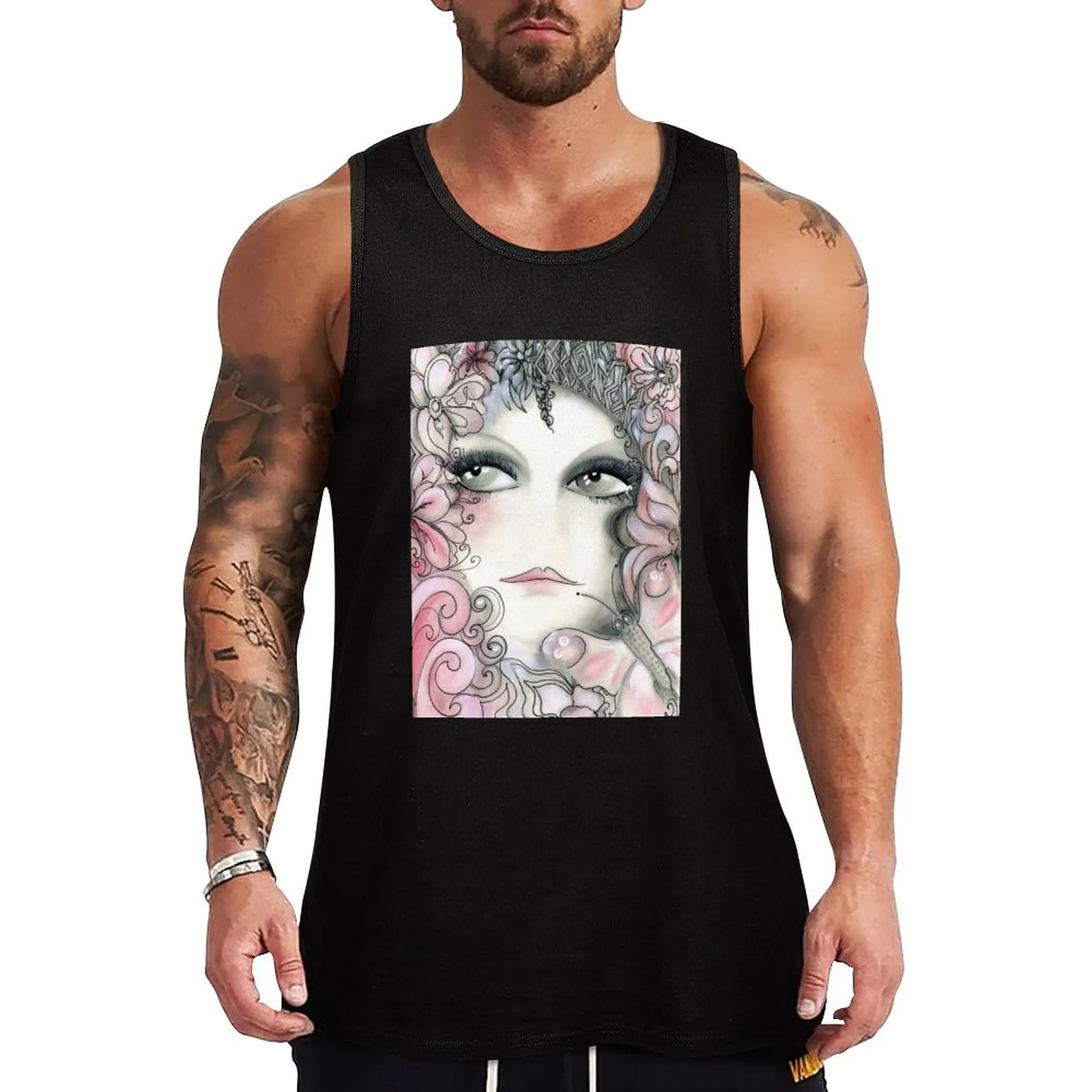 pink woodland fairy Jacqueline Mcculloch House of Harlequin Tank Top Vest male Top