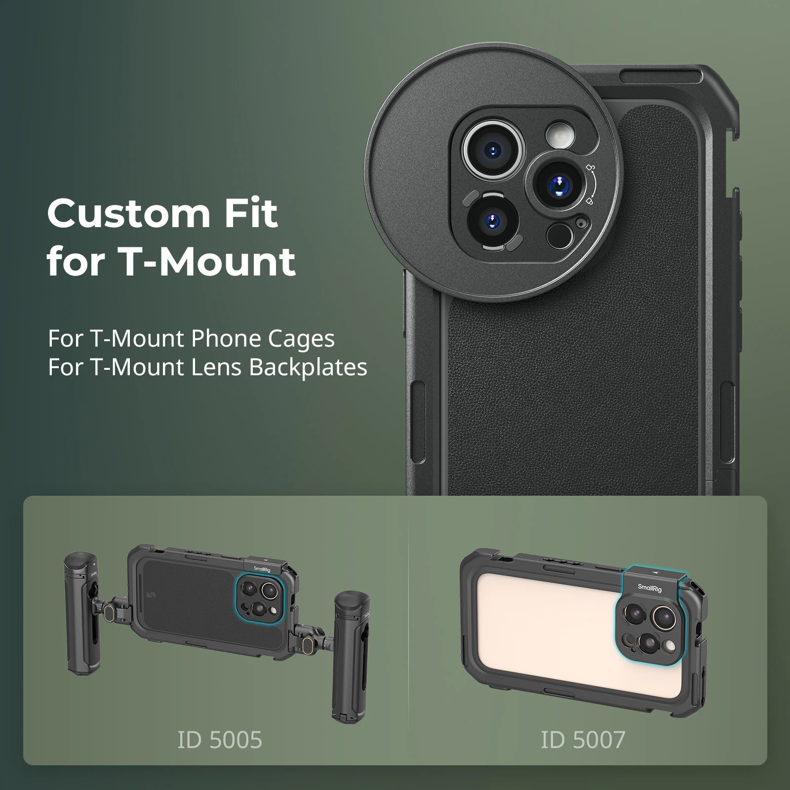 Переходник с резьбовым фильтром SmallRig (T-образное крепление) 67 мм для серии магнитных фильтров 67 мм для светодиодной видеолампы с резьбовым кольцом 67 мм-5172