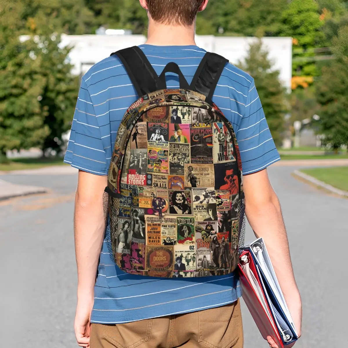 Rock N' Roll Stories Backpack Student BookBag Boys Girls School Bag Laptop Shoulder Bags