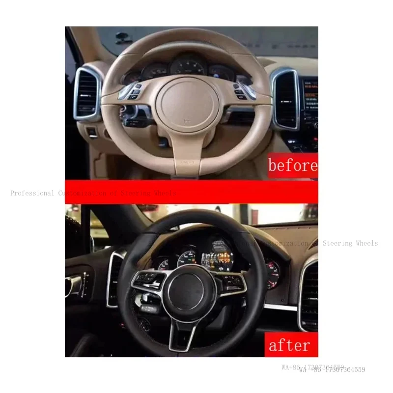 

Hot High Quality Steering Wheel With Paddle Shifter For Porsche Cayenne Panamera 911 987 918 2012-2017