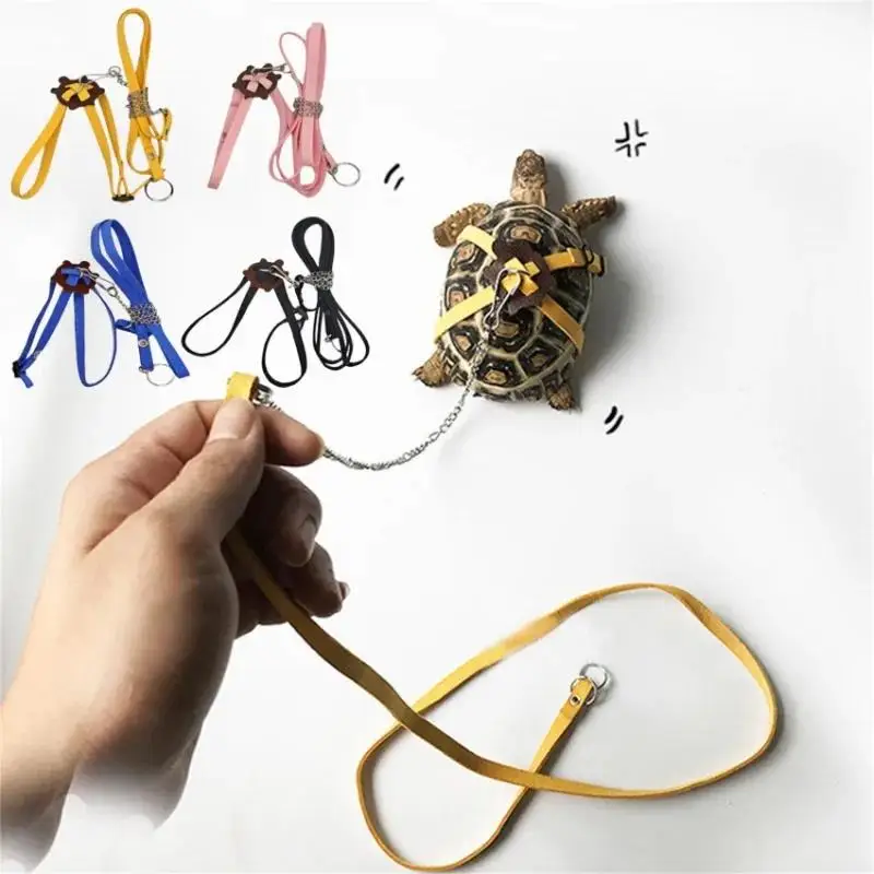 New Adjustable Outdoor Pet Harness Training Soft Strap Tortoise Reptile Leashes Leash Turtle Lizard
