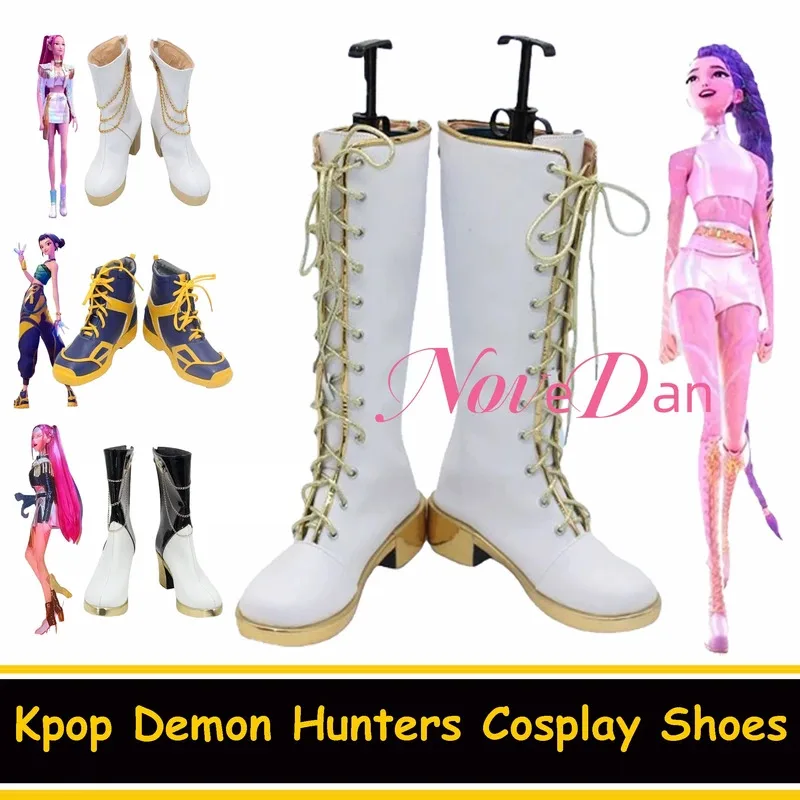 K Anime Pop Demon Hunters zapatos Huntrix Zoey Mira Rumi botas Halloween carnaval fiesta Comic Con Cosplay disfraz yi;4