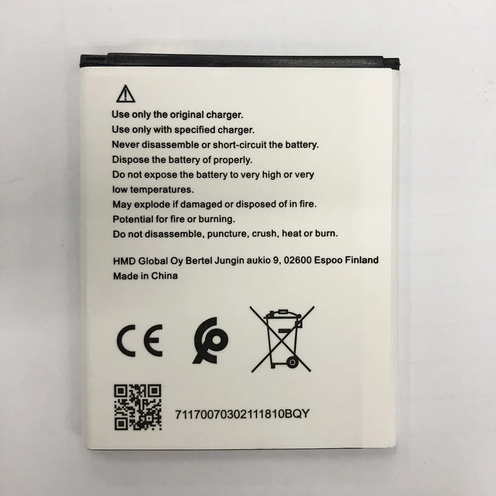 WT141 2500mAh Rechargeable Battery For Nokia C1 2nd Edition TA-1380 Mobile Phone Battery Replacement Battery+Tracking Number