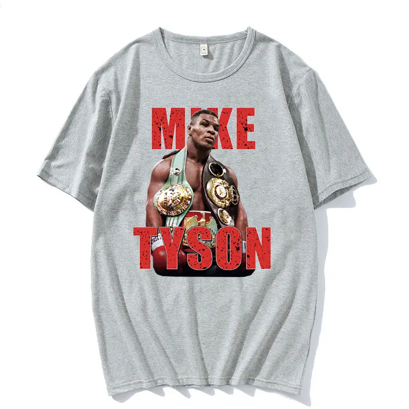 Boxing King Mike Tyson Graphic T Shirts Men\'s Fashion Vintage Oversized T-shirt Male 100% Cotton High Quality T Shirt Streetwear