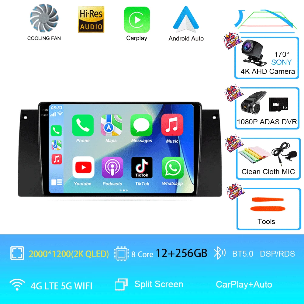 Android Autoradio 15 Voor BMW X5 E39 E53 1999-2006 Multimedia Video Player Stereo Navigatie GPS Geen 2din 2 din dvd