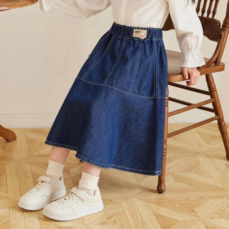 2026 Tween Jean Skirts For Teens Kids School Girls Skirts Size 14-16 4 5 6 7 8 9 10 11 12 13 15 Years Spring Fall clothing