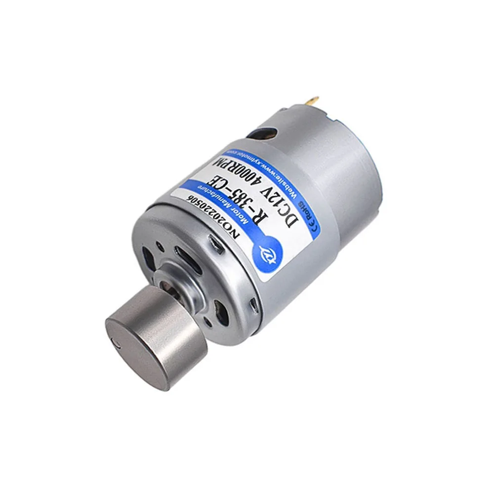 

RF-385 Miniature DC Vibration Motor 12V/24V 4000RPM/8000RPM Forward and Reversal Motor with Round/Sector Head Speed Adjustable