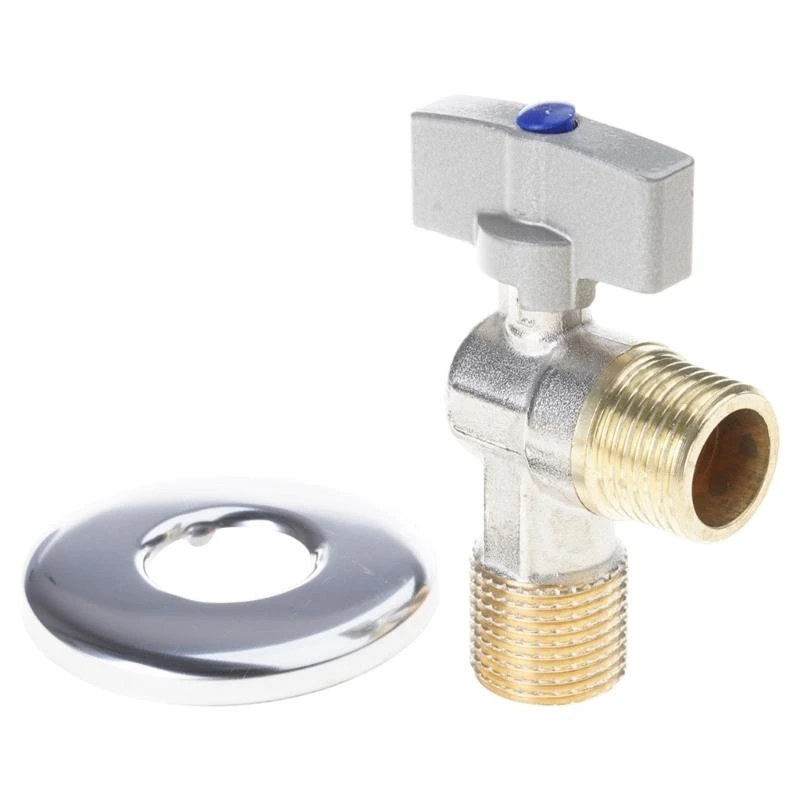 

652F Brass Turn Shutoff Valves Connection Heavy Duty Stops Valves Quick Fixing for Water Heater & Sink Faucet