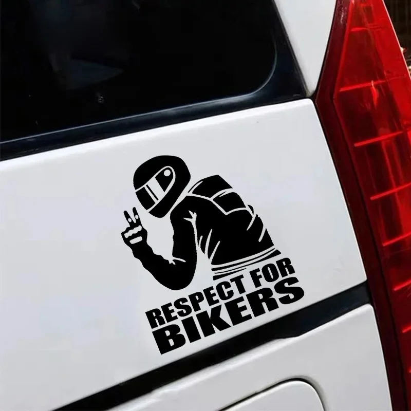 1-4Pcs Respect For Bikers Car Windscreen Stickers Cool Auto Window Glass Vinyl Decals Fashion Moto Styling