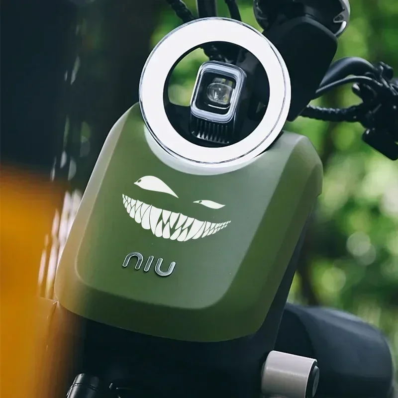 Adesivos de carro fofos, mau sorriso, decalques de motocicleta, engraçado, estilo de carroceria, decoração de janela, adesivo de vinil à prova d'água