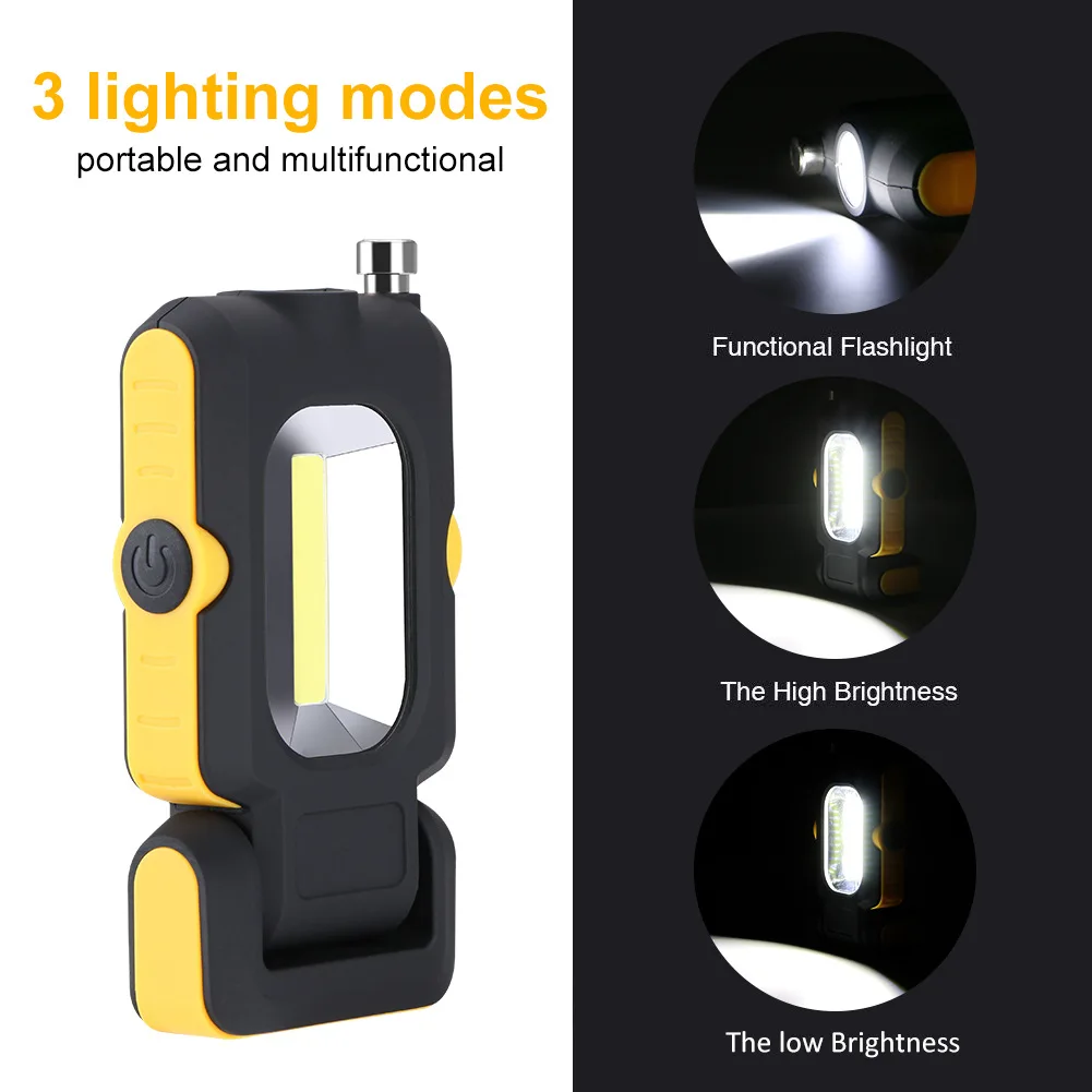 

Portable LED Handheld Work Light COB Flashlight Mechanic Work Lamp with Magnetic Base Emergency Light for Car Repair Lantern