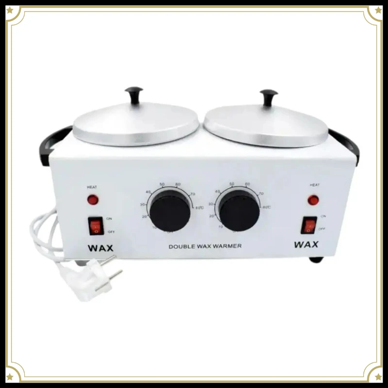 Double Pot Wax Warmer Portable Wax Melting Machine Hand Feet SPA Hair Removal Epilator
