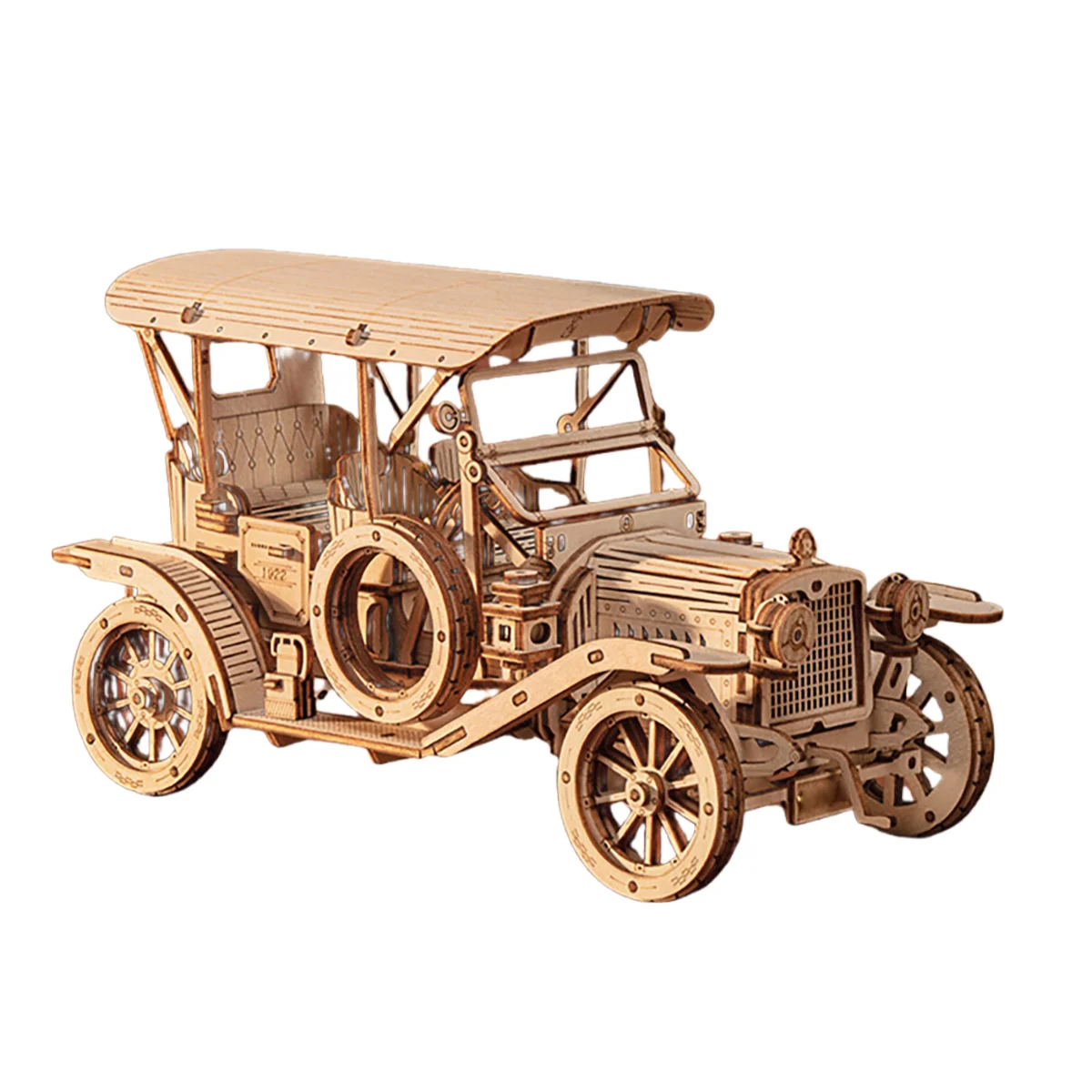 Classic Car 3D Car Wooden Puzzle Scale Model,DIY Model Kit, Handcraft Gift,Home Decoration,Mechanical Model Kit, Building Toy