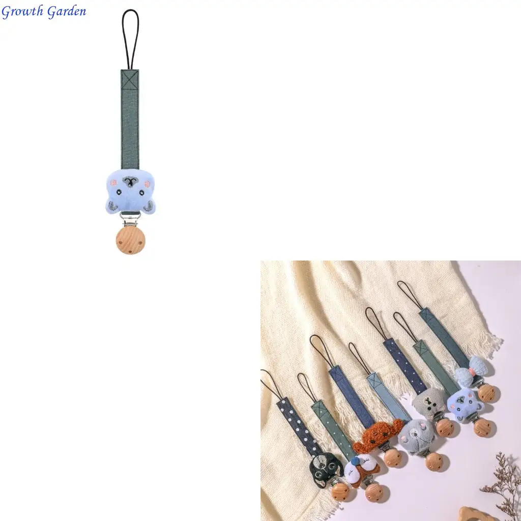 

Pacifier Holder Clip Chain Lanyard Belt Natural Detachable Design Prevents Soother Drop for Newborns Toddler E65D