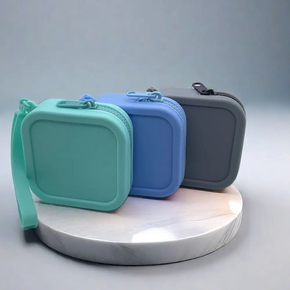 Vintage Silicone Organizer Wallet Coin Purse Waterproof Zipper Earphone Bag Travel Pouch Students - Detail 1