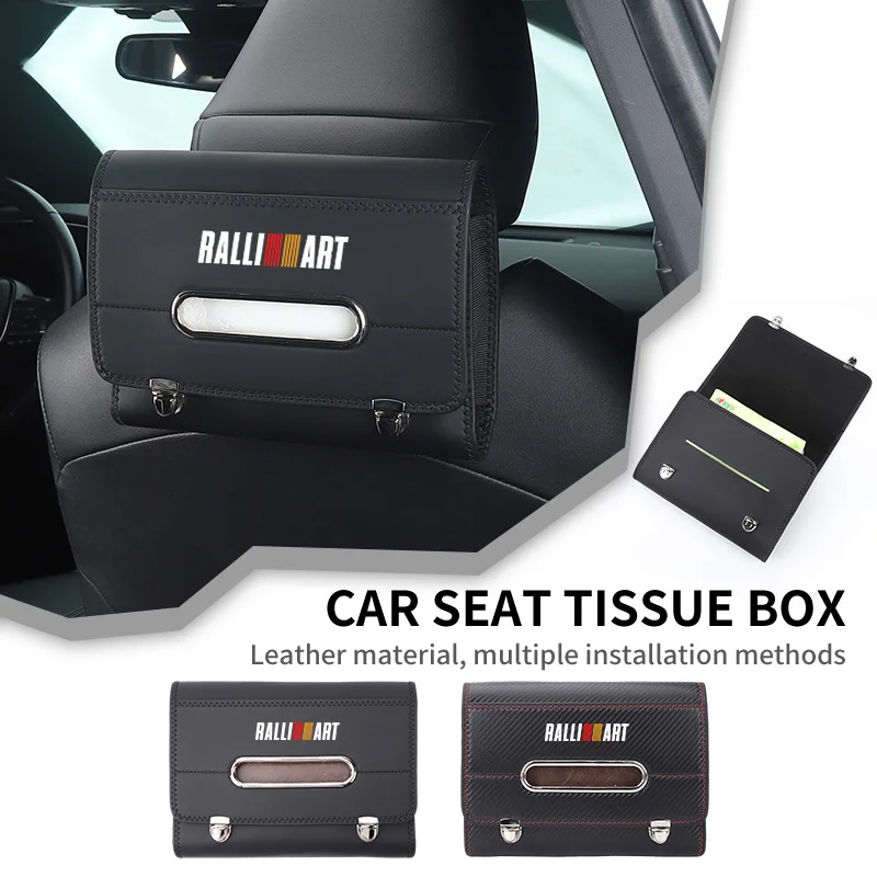 

Car Seatback Tissue Holder Box Paper Towel Pouch Napkin Bag For Mitsubishi Lancer ASX Pajero Mirage Attrage Xpander Outlander Ra