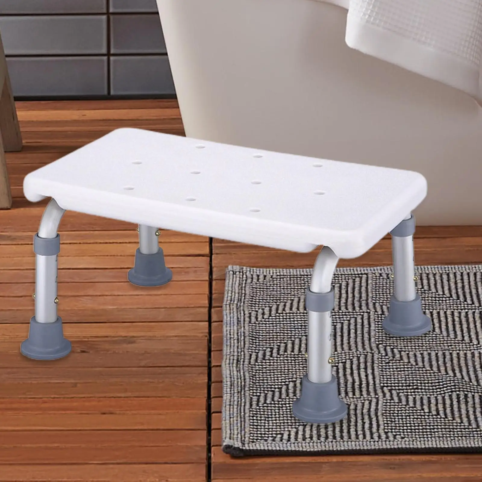 

Bathroom Stool Bathtub Stool Supports up to 300 lbs Adjustable Bath Stool for Shower Shower Step Stool for Toddlers Seniors Kids