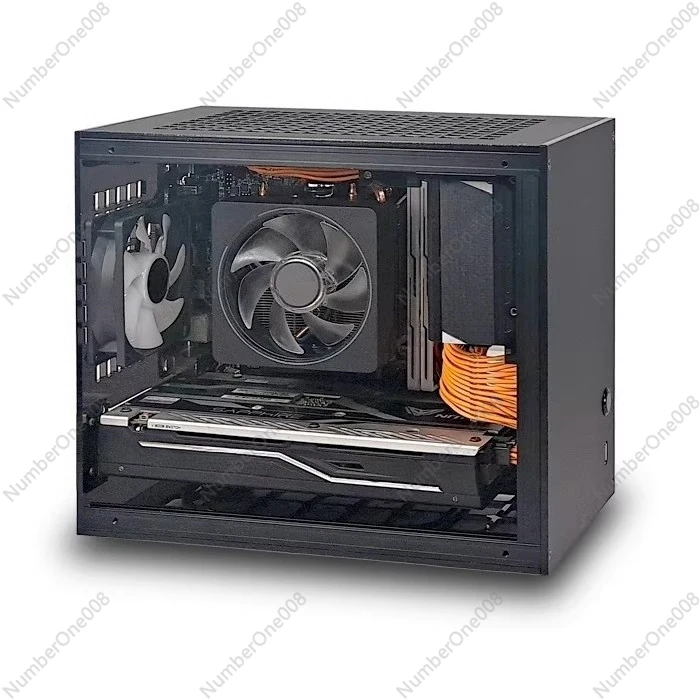 N501 Mini-ITX Case, A4 Structure Supports SFX Power Supply, Transparent Side Panel, Compact PC Chassis