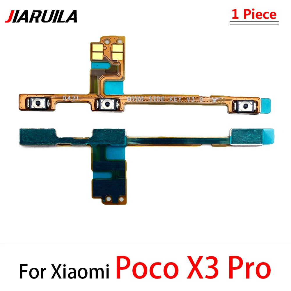 New For Xiaomi Poco F1 F2 F3 X3 GT X3 X4 M3 Pro NFC 4G 5G Power Switch On/Off Button Volume control Key Button Flex Cable