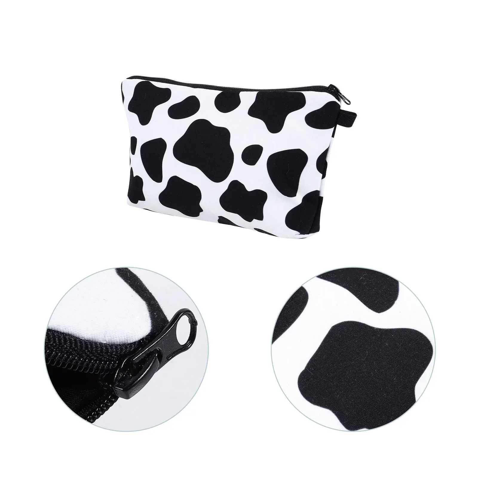 

1pc Cow Pattern Makeup Bag Premium Traveling Storage Pouch Portable Toiletry Bag For Women Makeup Organizer