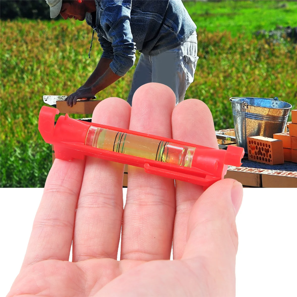 4Pcs String Level Hanging Line for Leveling Surveying, Building Trades, Bricklaying, Etc. (Red)