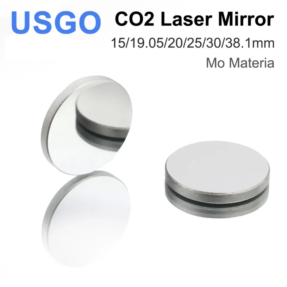 USGO CO2 Laser Reflector Mo Mirror Dia. 15 19.05 20 25 30 38.1mm thickness 3mm for CO2 Laser Cutting Engraving Machine