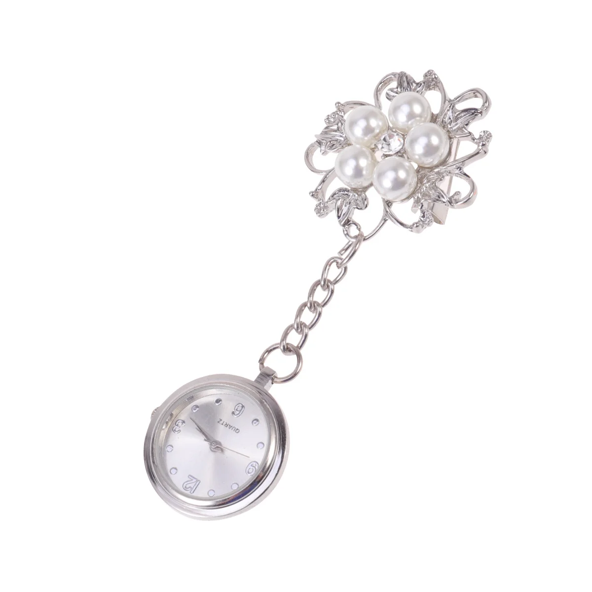 

Nurses' Special Table Doctor Pocket Watch Cute Brooch Fob Silver for Pin Student