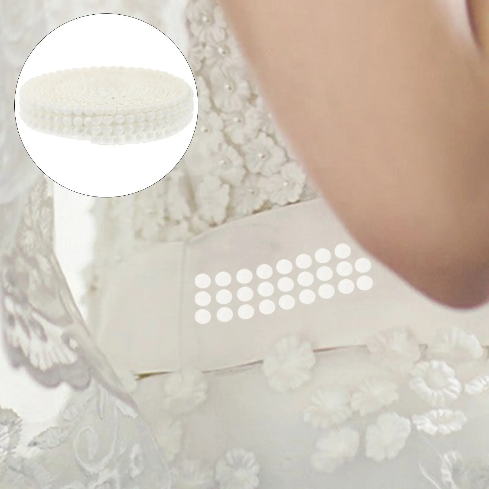 

1 Roll Adhesive Pearl Strip Self-Adhesive Hot Melt Pearl Beaded Ribbon For Car Gift Phone Decorations Clothing Materials