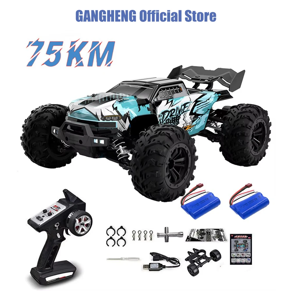 

1:16 75KM/H or 50KM/H 4WD RC Car with LED Remote Control Cars High Speed Drift Monster Truck for Kids Vs Wltoys 144001 Toys