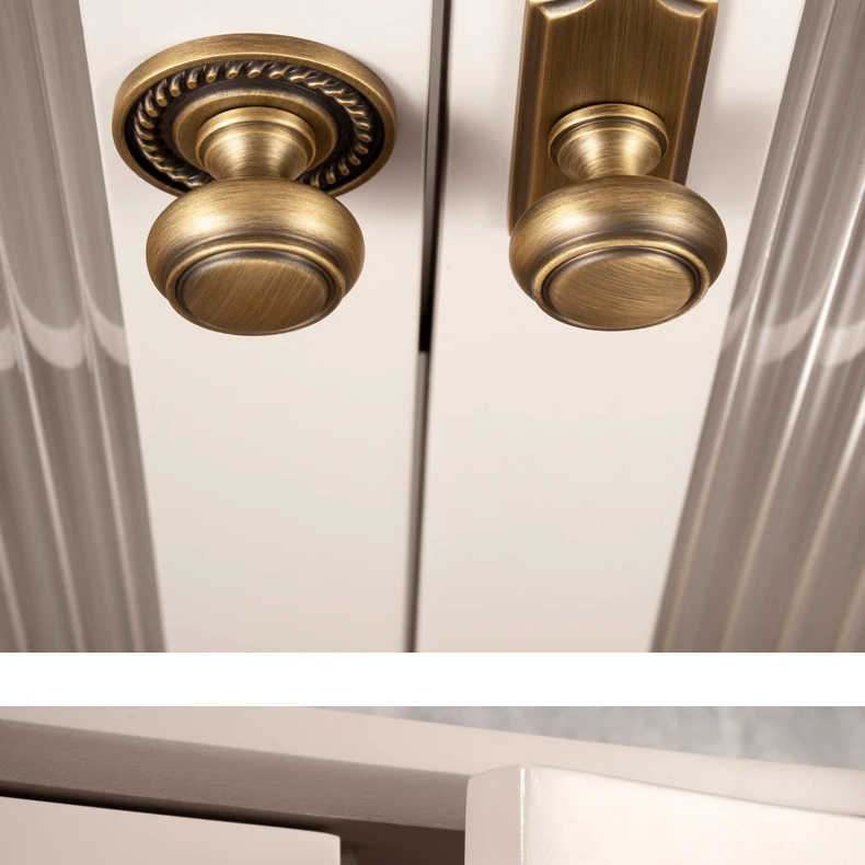 Antique brass cabinet knob with backplate product image 11