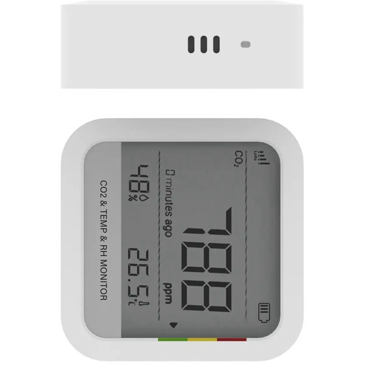update. LoRaWAN CO2 Temperature Humidity Monitor NDIR Analysis Built-in Buzzer Alarm CO2 Temp RH Monitor 915MHZ