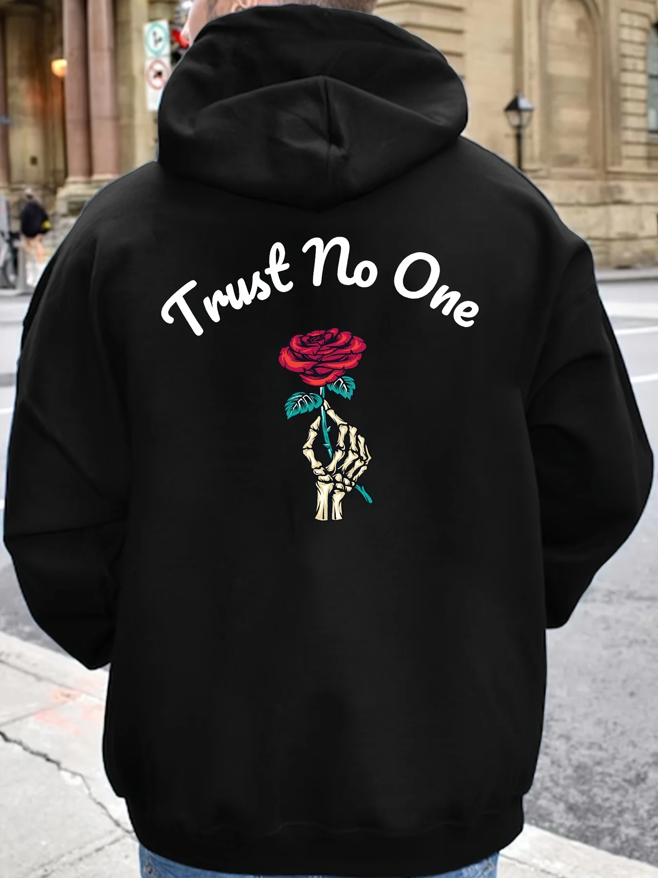 

Роза с графическим принтом, осенние и зимние мужские и женские толстовки из чистого хлопка, уличные спортивные тренировочные брендовые модные бренды