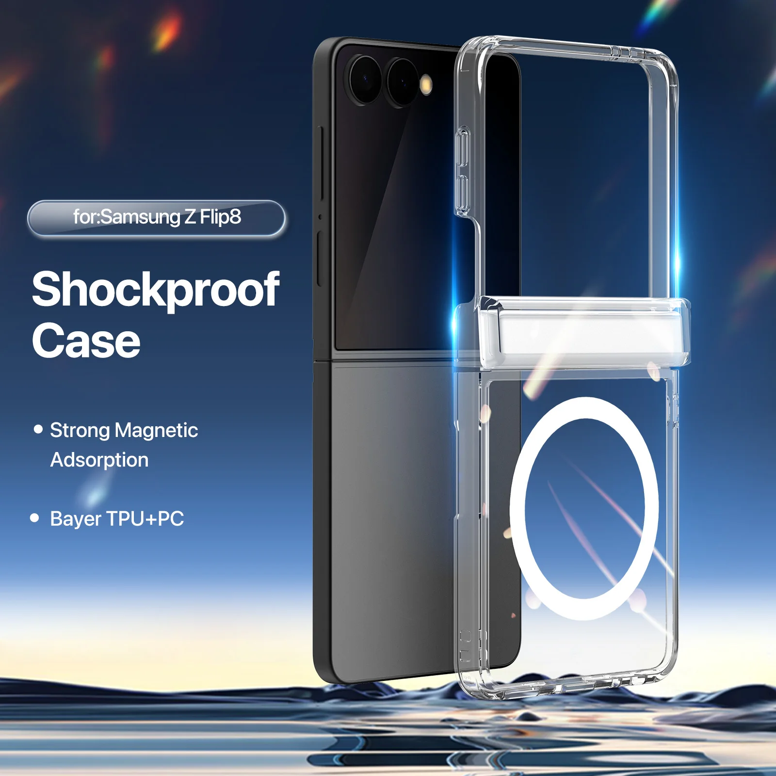DUX DUCIS Shockproof Case For Samsung Galaxy Z Flip8 Z Fold8 Ultra Magnetic Clear Cover With Hinge Protection Full Body Armor view 3