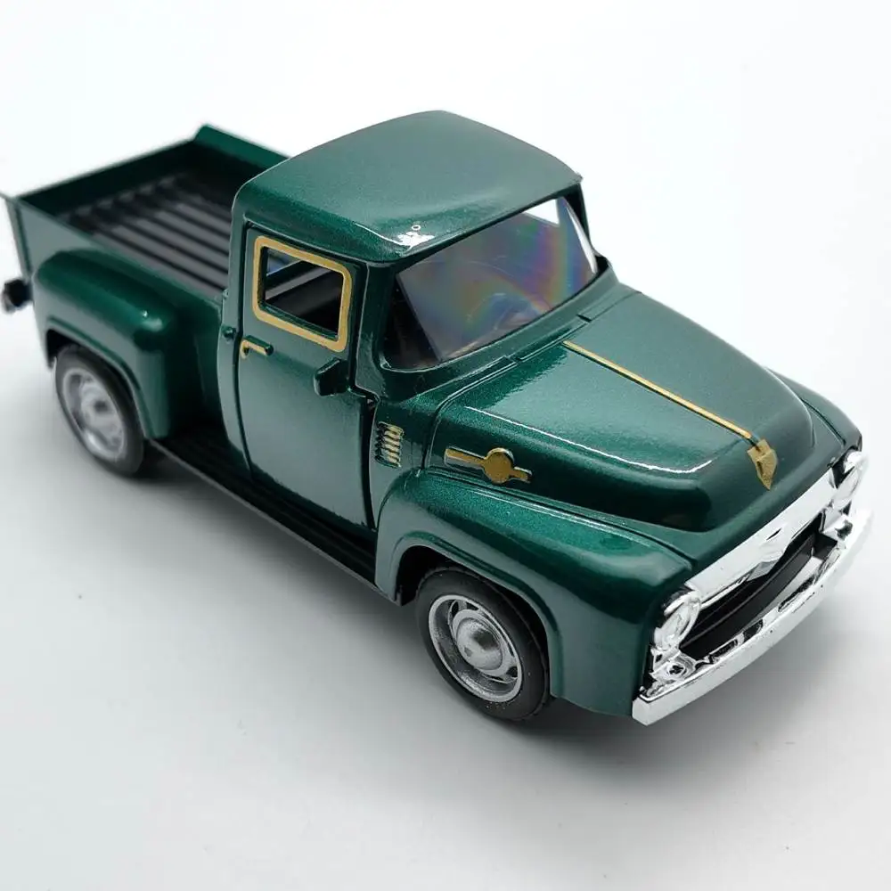 Classico camioncino modello di auto piccolo fresco 1/32 lega di simulazione vintage tirare indietro pressofuso modello di auto collezione giocattolo regalo per ragazzi