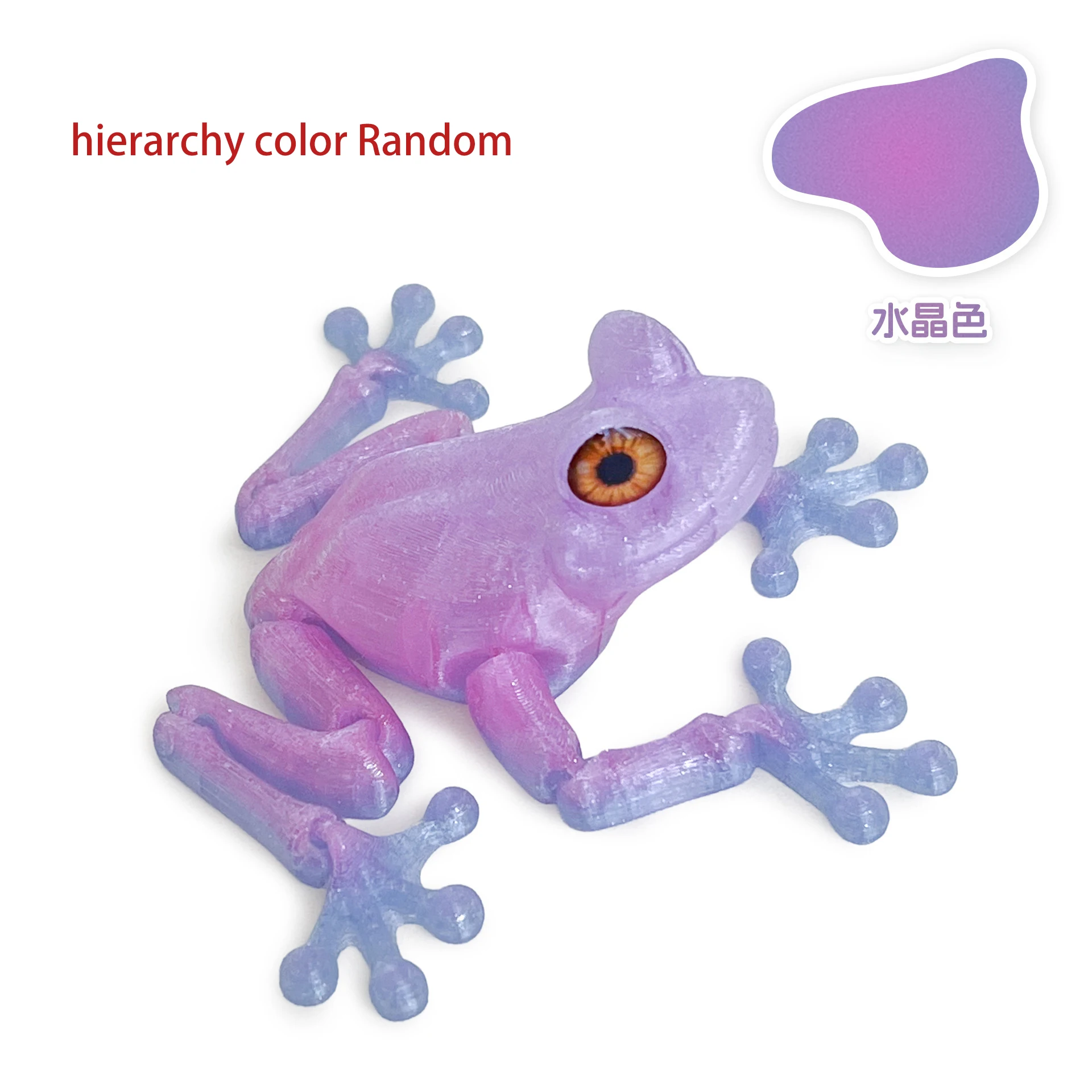 Nieuwe 3D Gedrukt Kikker Model Multi-joint Beweegbare Met Ogen Gesimuleerde Dieren Kikker Figuur Speelgoed Voor Room Decor Accessoires kids Gift