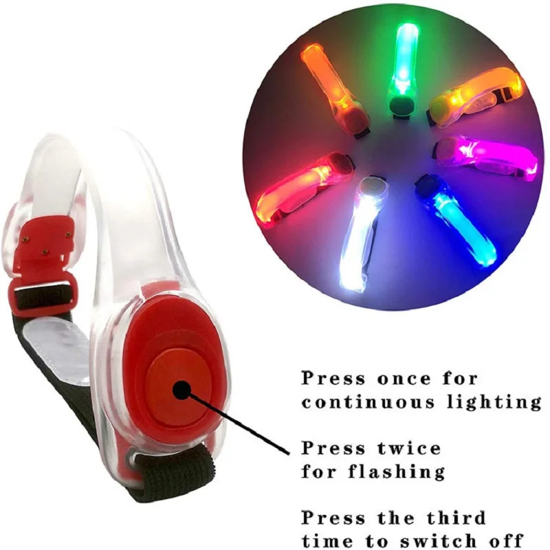 LED Light Up Armband Adjustable Wearable Running Arm Belt Glow The Dark for Running Walking Cycling Concert Roller Skates Light