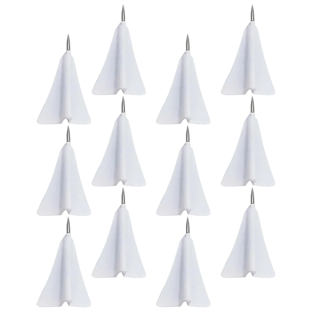 

12Pcs Compact Paper Airplane Thumb Tacks Multi-Purpose Push Pins for Bulletin Boards Home Decor Stationery Accessories