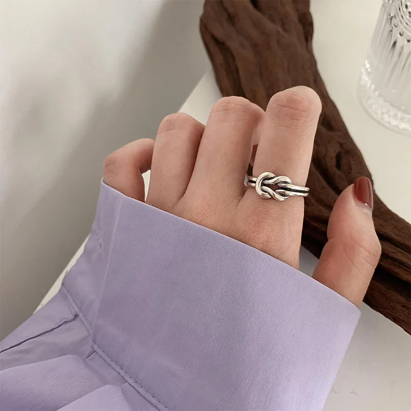 Women's 925 Sterling Silver Retro Open Ring, Unique Design