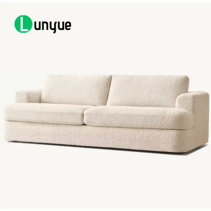 Luxury European Style Square 2 Seater Upholstered Sofa Set Comfortable Living Room Furniture for Hotel School Use Durable