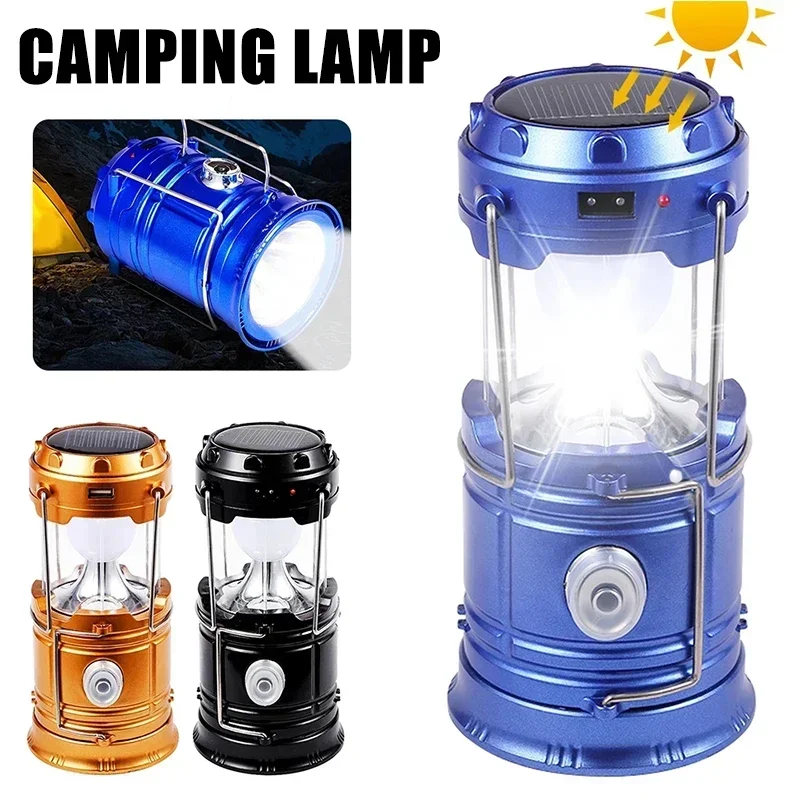 

Powerful Solar LED Camping Lantern Outdoor Camp Tent Lamp USB Rechargeable Portable Emergency Lights Stretch Hang Lantern