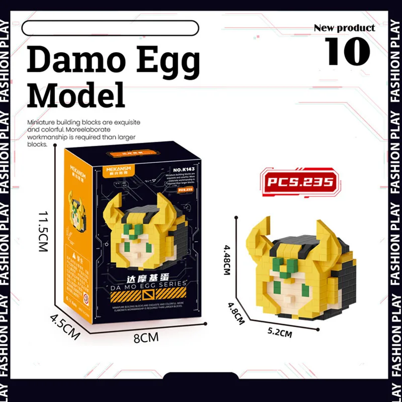 SuperHero Damo Egg Model Building Blocks Anime Figure Spider Man Dead Attendant Image Dolls Children Puzzle Assembly Toy Bricks