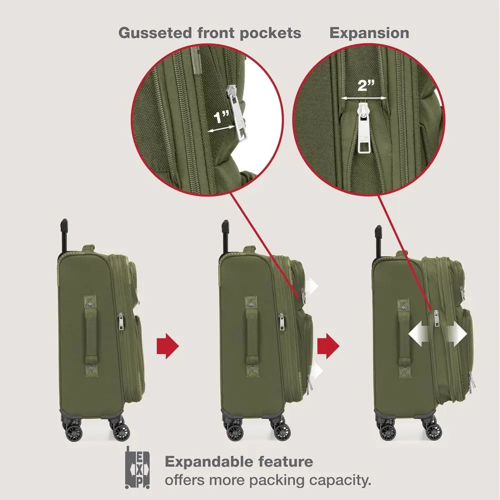 Rio Leichtes 4-Rad-Handgepäck in Grün