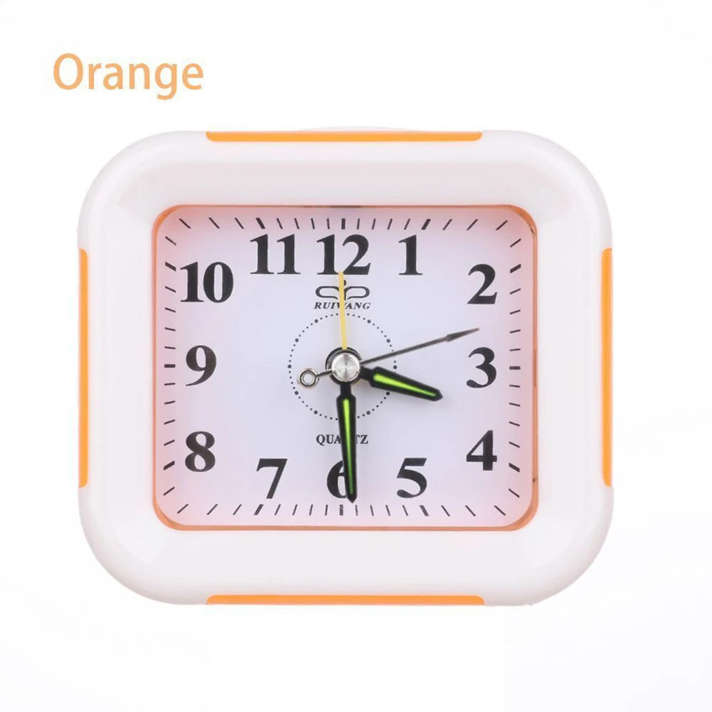 Brand New High Quality Bedroom Home Decorations Kitchen Clock Radios Alarm Clock Clock 9.5*9.5*4cm Green Plastic