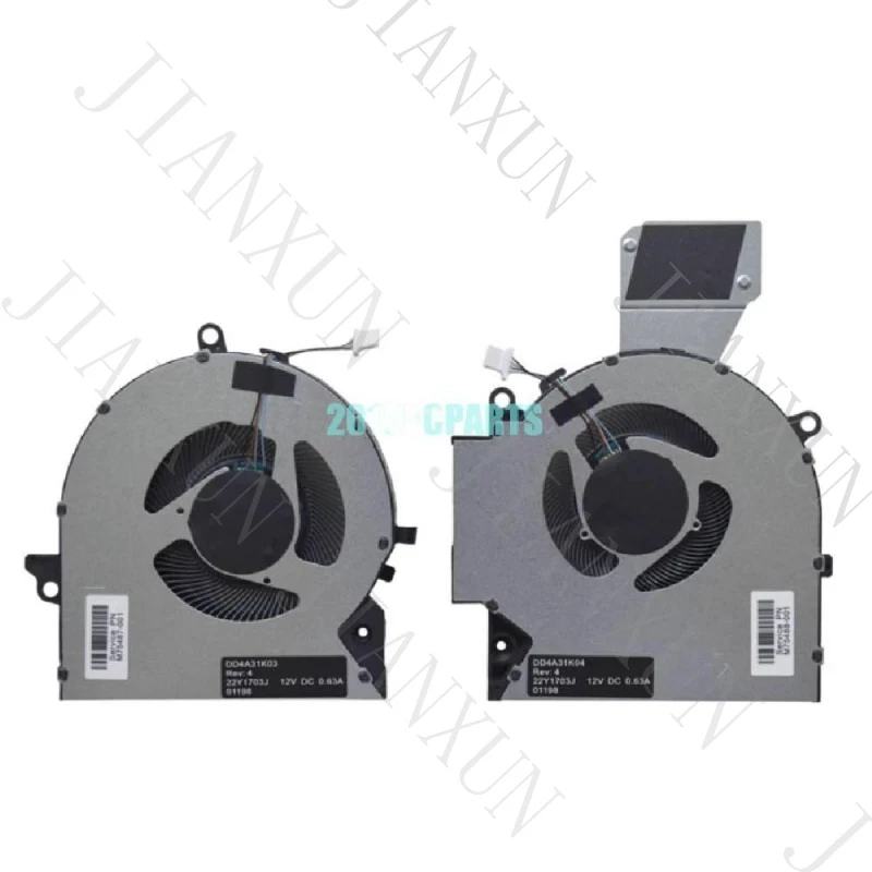 A+Nuevo ventilador de refrigeración para CPU y GPU de 12 V para portátil HP Omen 16-B 16-C TPN-Q265 TPN-Q267