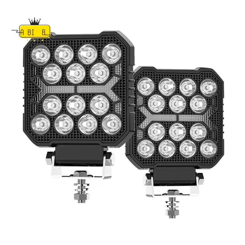 

ABIB -4 Inch Car LED Work Light Strobe Headlight White Yellow Offroad Driving Light Spotlight For Truck Cars Suv Boat