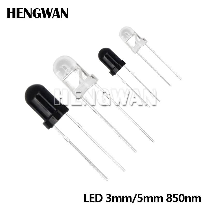 10 pairs 3mm 5mm 850nm LED Infrared Emitter and IR Receiver Diode Diodes for arduino