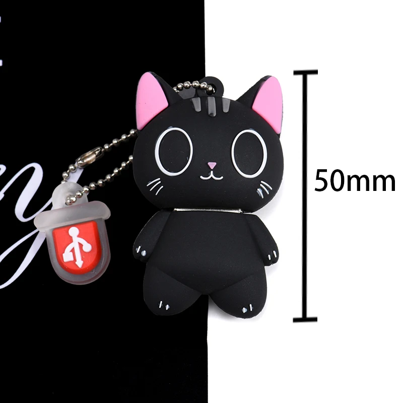 Mini Cartoon USB Flash Drive 128GB 64GB 32GB Cute Cat Pen Drive Key Chain Memory Stick Gifts For Children 16GB For Laptop U Disk - view 2